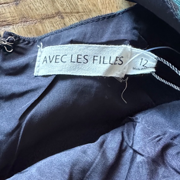 AVEC LES FILLES Green and Black Plaid tartan tank mini A line flare Dress NWT - Picture 8 of 9